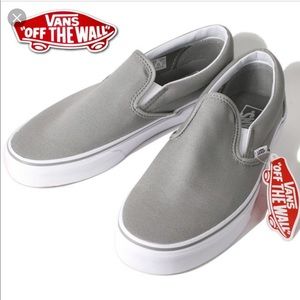white dove slip on vans